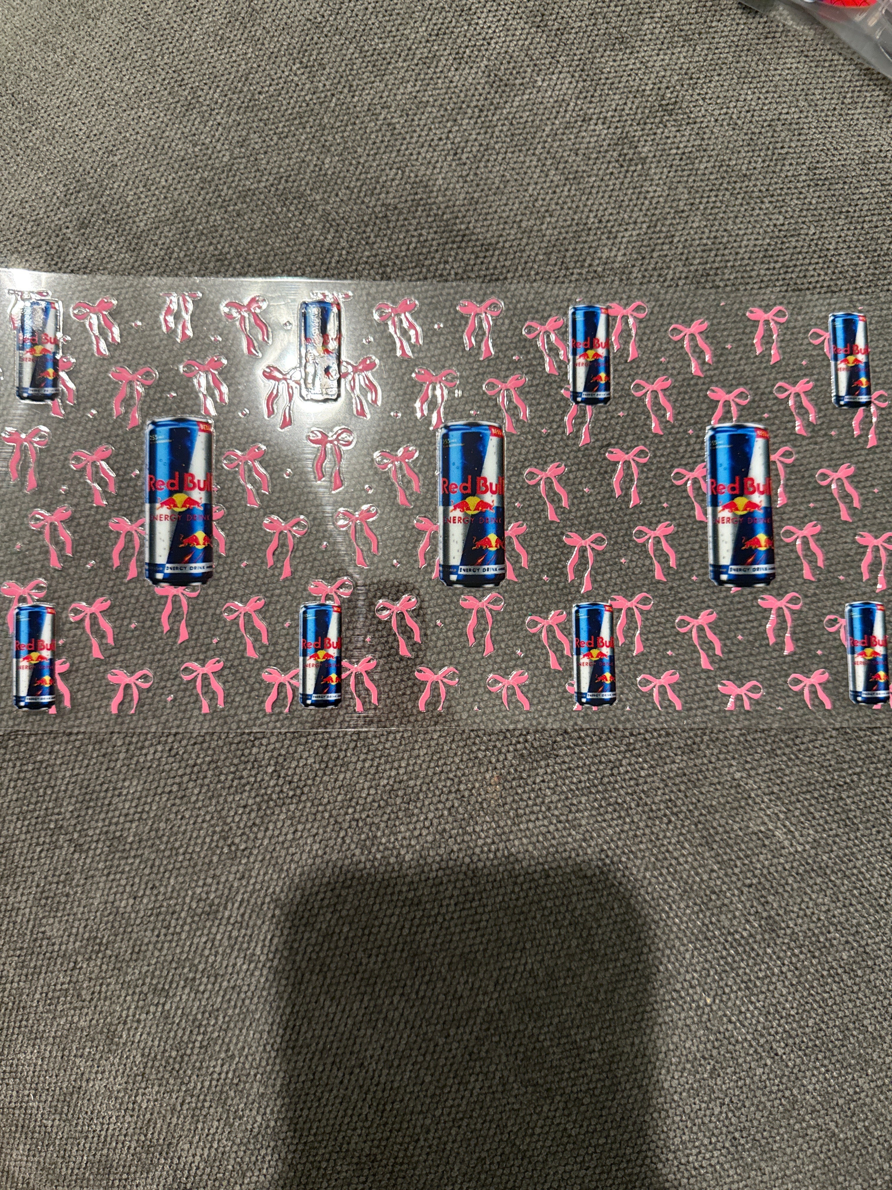 Red bull with bows