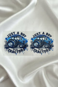 Just a boy who loves tractors