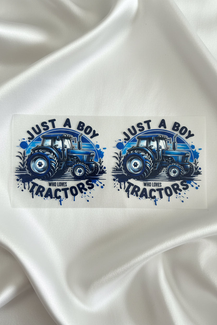 Just a boy who loves tractors