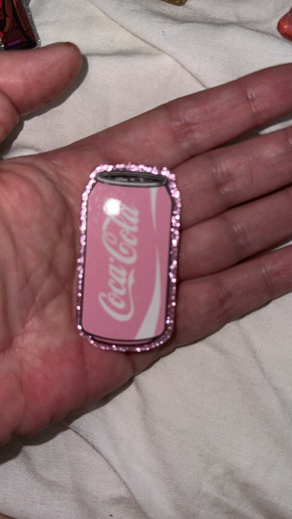Pink Coca Cola acrylic charms